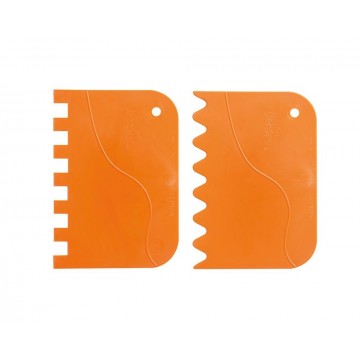 KIT 2 SPATOLE ONDULATE E A PETTINE DECORA