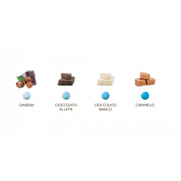Confetti Azzurri Sfumati Nocciola Gusti Assortiti 180 pz