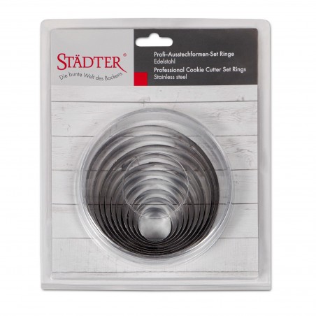 PROFESSIONAL COOKIE CUTTER SET RINGS STADTER