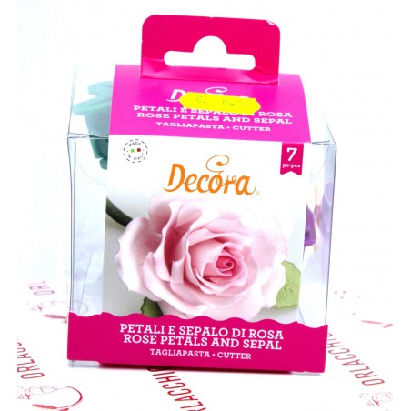 TAGLIAPASTA ROSA CON SEPALO DECORA