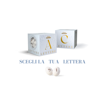 Confetti Lettera V bianchi senza glutine doppio cioccolato