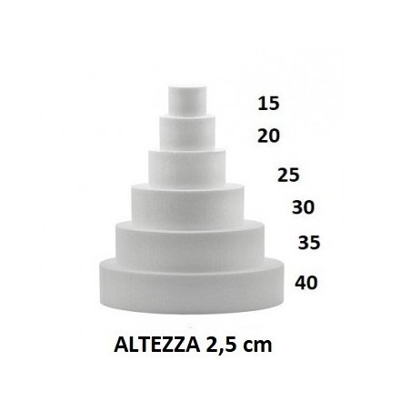POLISTIROLO DIAMETRO 40 H 2,5cm