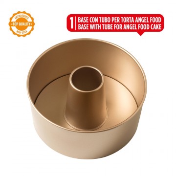 Stampo in metallo antiaderente doppia base ø 20,5 cm – chiffon e base piatta