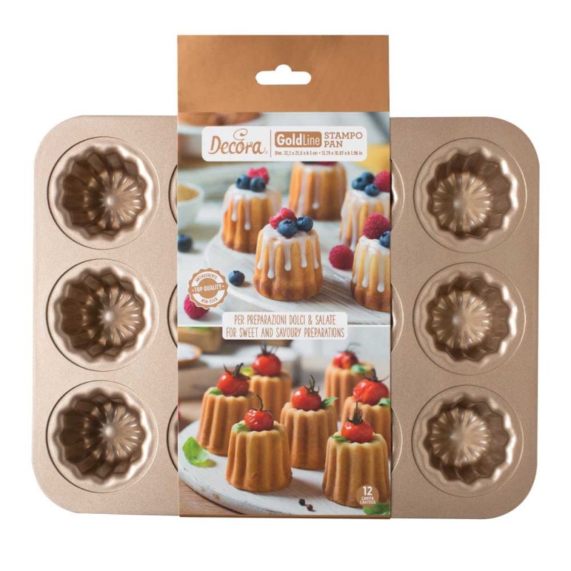 STAMPO TORTINE CANNELE' ROSE GOLD LINE DECORA