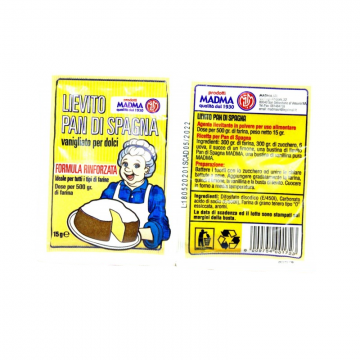 LIEVITO VANIGLIATO IN BUSTINA 15 gr MADMA