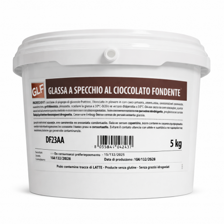 GLASSA A SPECCHIO CIOCCOLATO FONDENTE GLF 5 KG