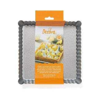 STAMPO CROSTATA CON FONDO MOBILE QUADRATO DECORA