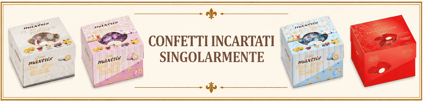 Confetti 1/2 Kg Incartati Singolarmente | Maxtris | Orlacchio