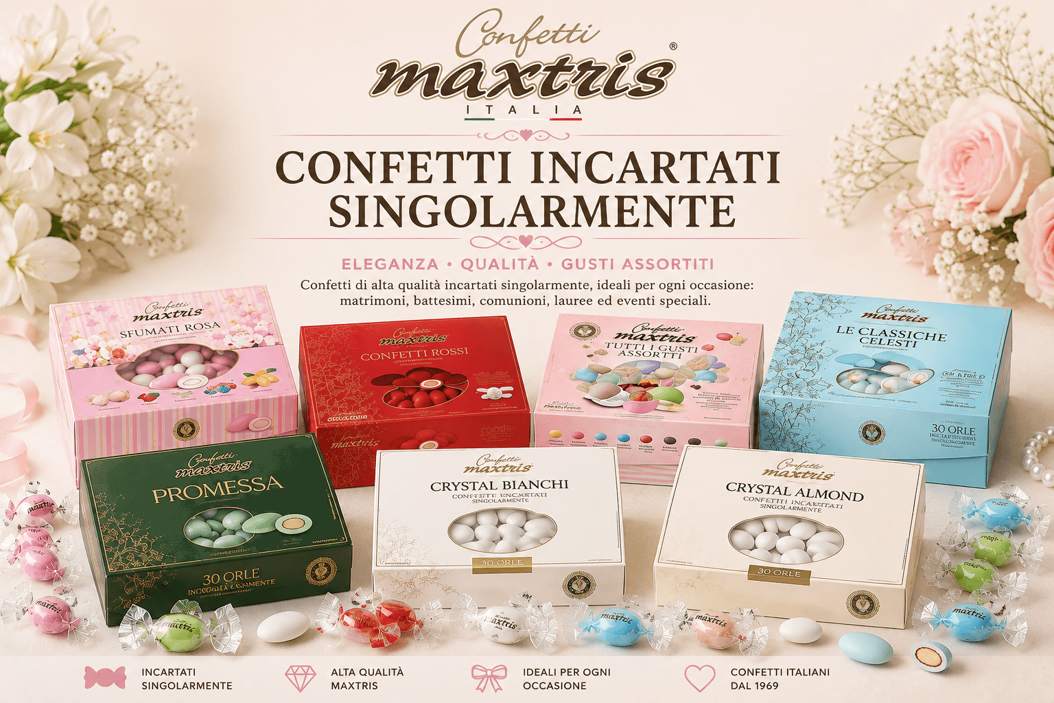 Confetti1/2 kg incartati singolarmente